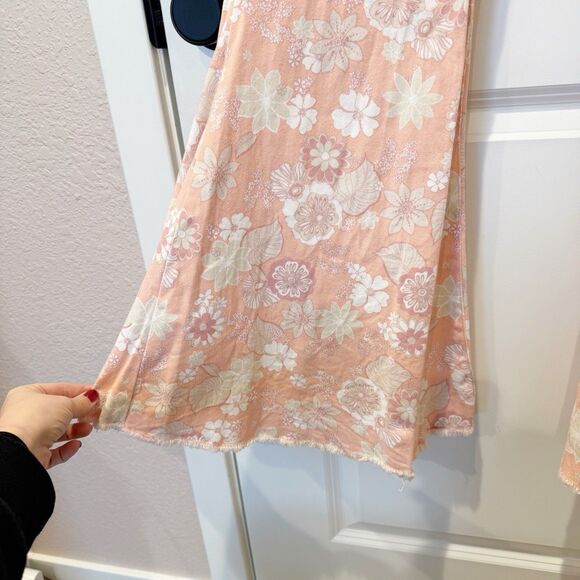 Womens Floral Groovy Bell Bottom Flare Jeans Size Large Hippie 70s Festival Boho - Picture 3 of 9